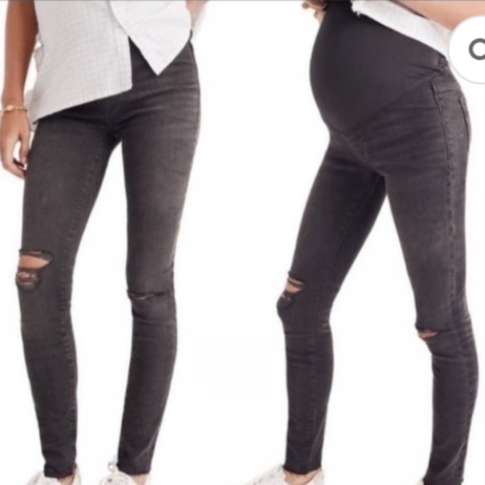 Madewell Distressed Skinny Maternity Jeans
